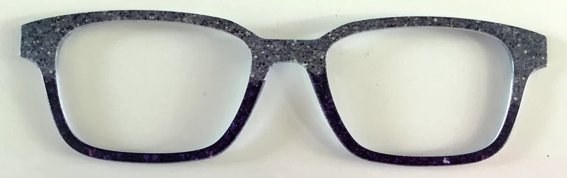 Finley Topper; faux glitter/purple split