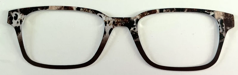 Finley Topper; metal; brown/cow print fade
