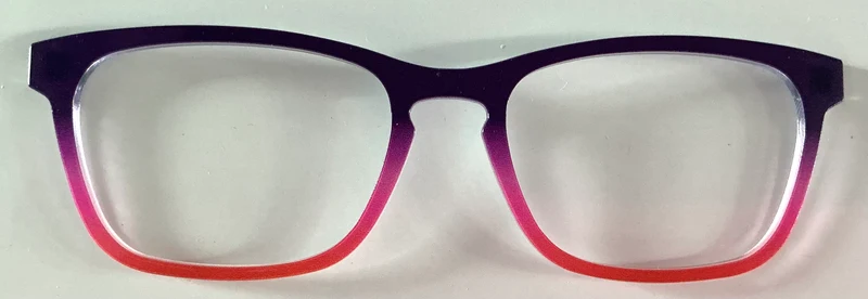 PAIR Casper Topper; purple/pink/red ombre