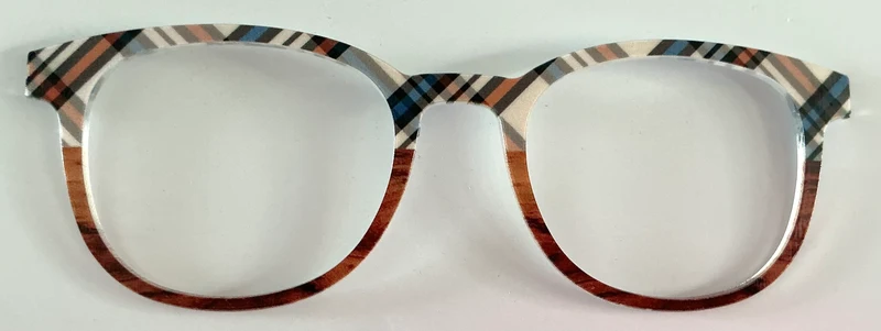 PAIR Reese Topper; plaid to wood split