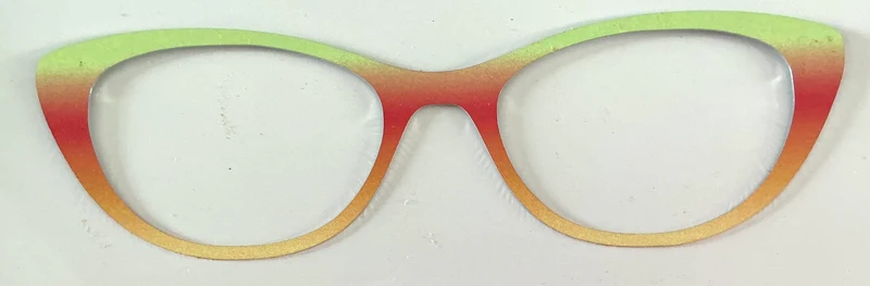 Ella Topper; metal;light green/red/ yellow gradient