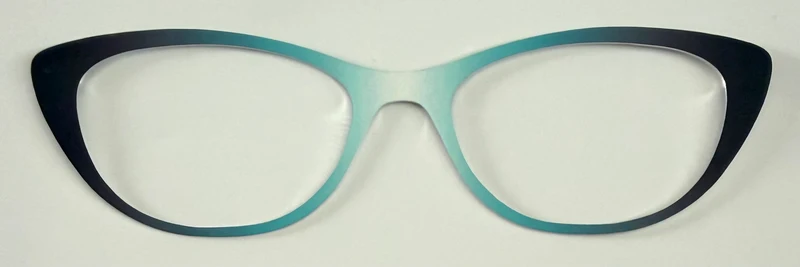 Ella Topper; metal; dark to light blue vertical gradient