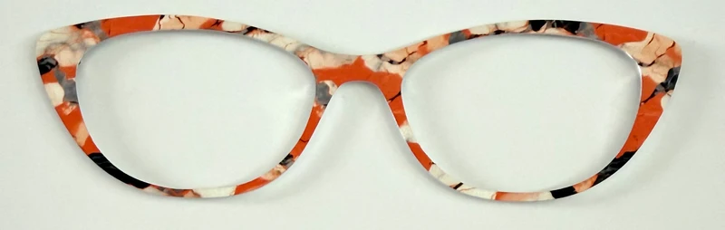 Ella Topper; metal; orange/white/gray marble