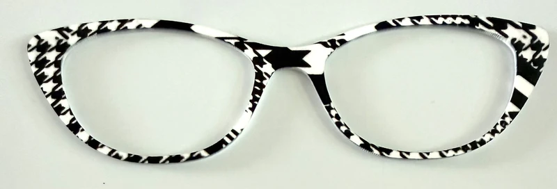 Ella Topper; black and white multi-sized houndstooth