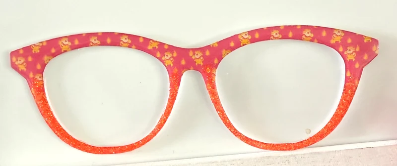 Brook Topper; heat miser/orange glitter split