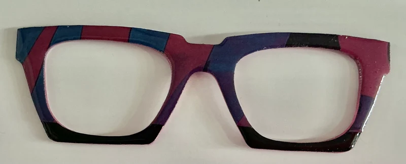 Kirby Case Topper; blue/purple/black color block