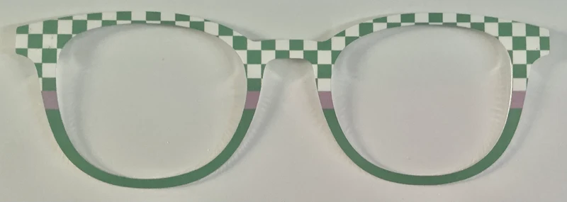 Reese Topper, metal; green/ green and white checkered split