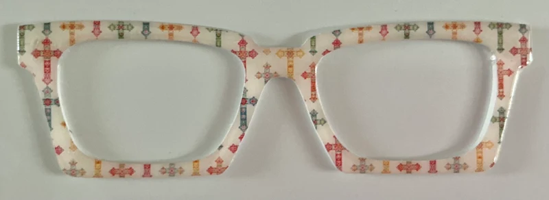 Larkin Case Topper; multicolored crosses