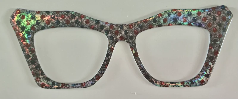 Harper Topper, hybrid; red and blue circles on silver