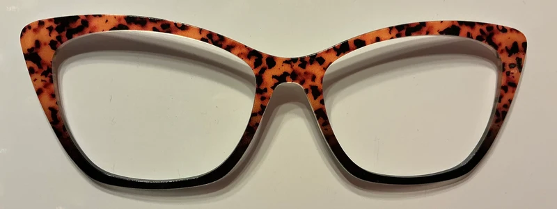 PAIR Wanda Topper; orange tort/black split