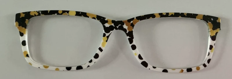 PAIR Otero Topper; gold and black confetti