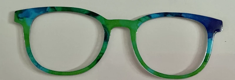Reese Topper, green and blue alcohol ink pattern
