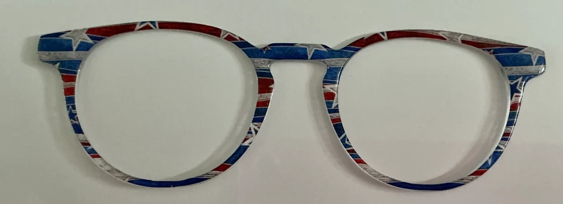 Soto Topper; red,white, and blue stars