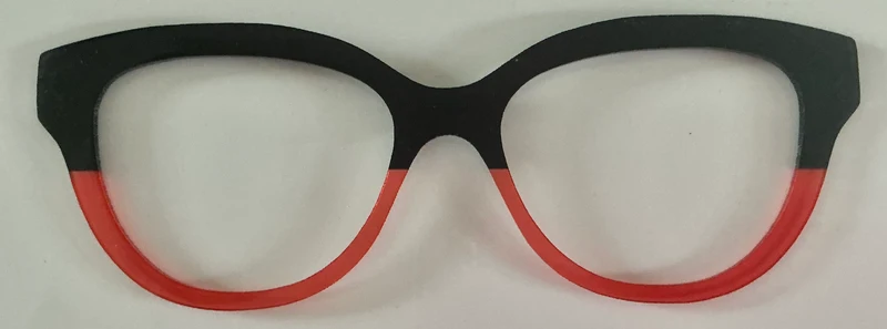 Quinn Topper; black to translucent red split