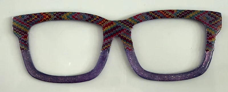 Kirby Topper; thick; stripes to purple glitter split