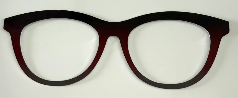 Brook Topper; metal; burgundy gradient