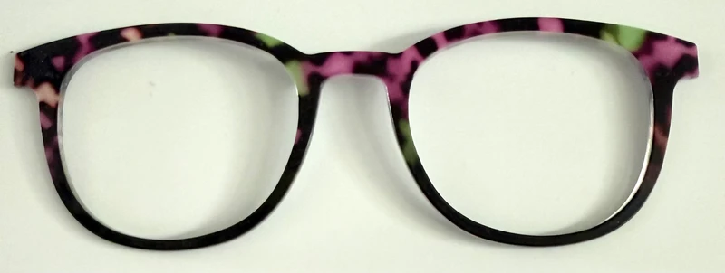 PAIR Reese Topper; lime green and purple tort to black fade