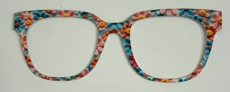 Murphy Topper; metal;pink/orange/blue flowers