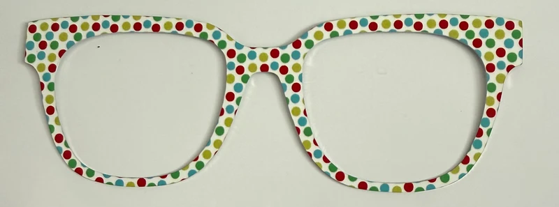 Murphy Topper; metal; red/blue/green dots