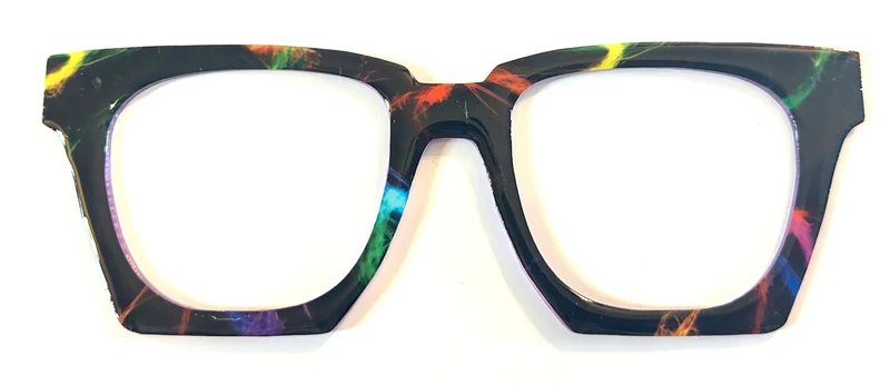 Murphy Case Topper; rainbow lightening bolts on black