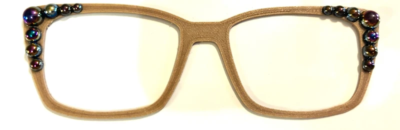 Kirby Topper; brown with black pearl embellishments