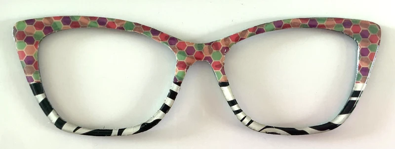 Wanda Topper; hexagon/zebra stripe split