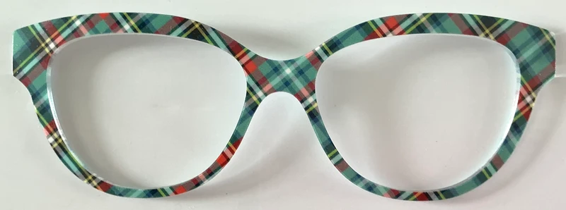 PAIR Quinn Topper; green,red,white plaid
