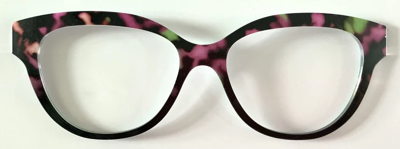 PAIR Quinn Topper; purple/lime green tort to black fade