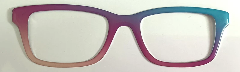 Otero Topper; cream/pink/blue diagonal gradient
