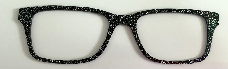 Otero Topper; black with silver glitter