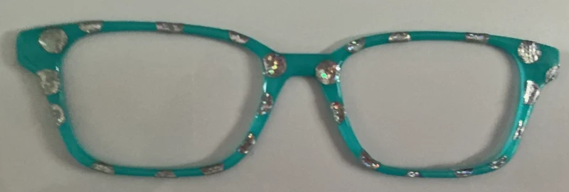 Finley Topper; teal with silver dots