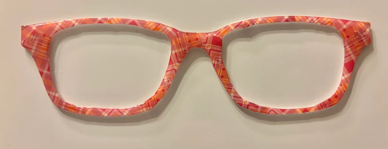 Finley Topper; coral plaid
