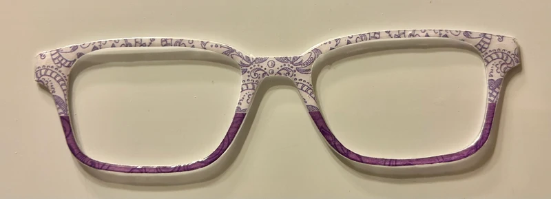 Finley Topper; purple and white paisley split