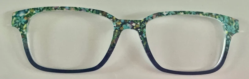 PAIR Finley Topper; light blue flowers/blue split