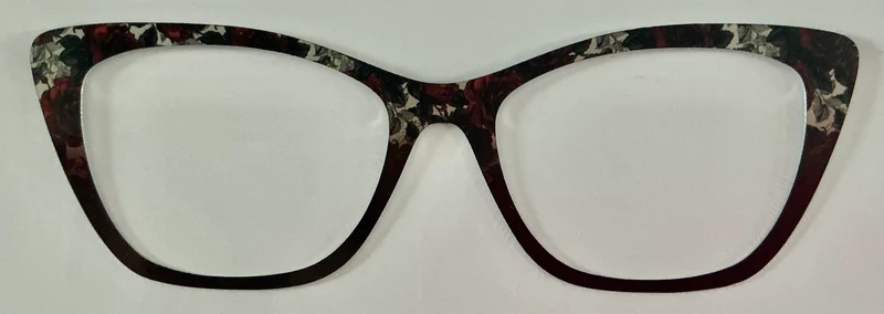 Wanda Topper; metal; roses to burgundy split