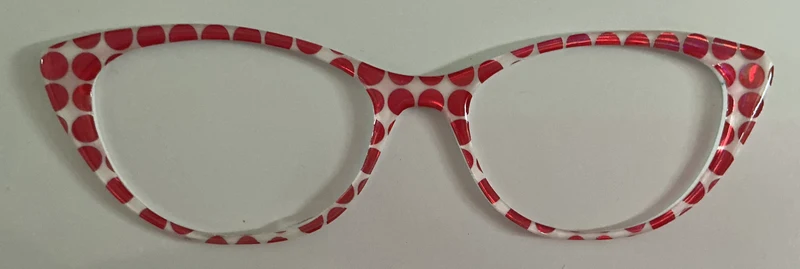 Ella Topper; holographic hot pink dots