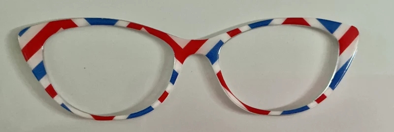 Ella Topper; red,white, and blue chevron