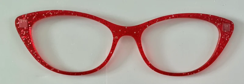 PAIR Ella Topper; red glitter