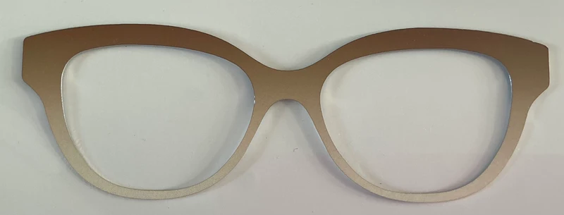 Quinn Topper; metal; brown to cream gradient