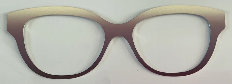 Quinn Topper; metal; cream to mauve gradient
