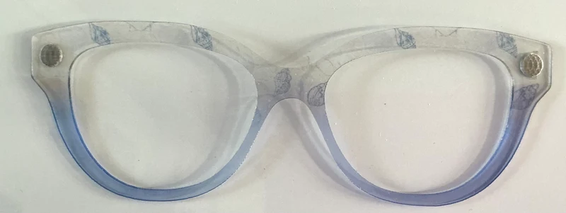 Quinn Topper; translucent; purple/clear fade with seashells