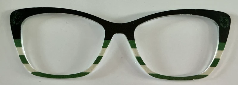 PAIR Wanda Topper, Harry Potter/black to white and green stripes split