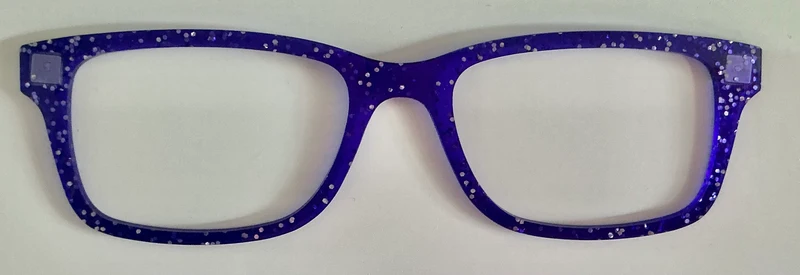 PAIR Otero Topper; blue silver glitter