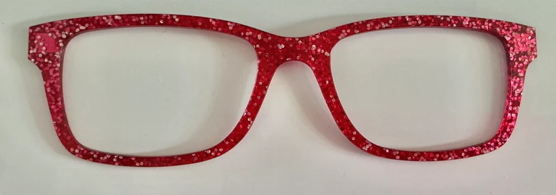 PAIR Otero Topper; red silver glitter