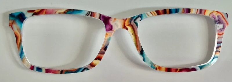 PAIR Otero Topper; teal/gold/burgundy swirls