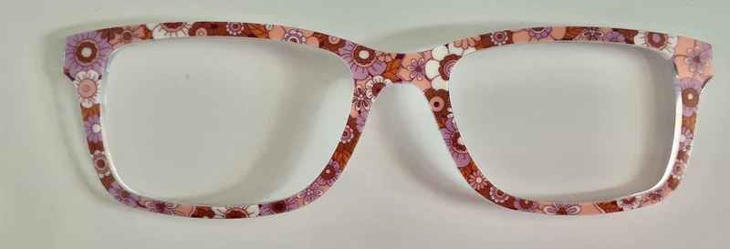 PAIR Otero Topper; purple/pink/burgundy 60's flowers