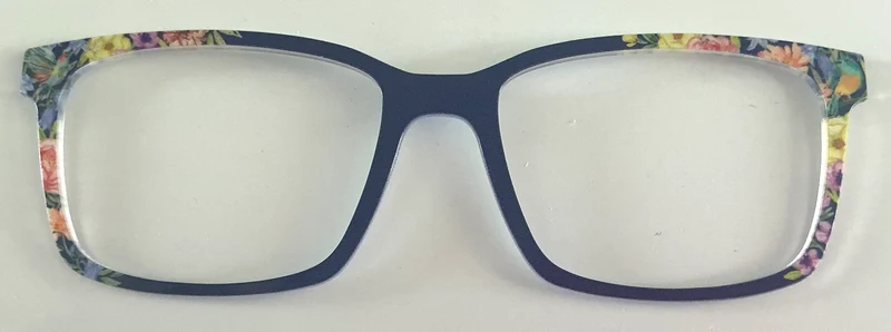 PAIR Kirby Topper; Floral vertical diagonal split with Navy