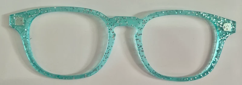 Otis Topper; aqua glitter