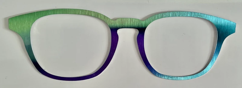 Otis Topper; metal; blue and green