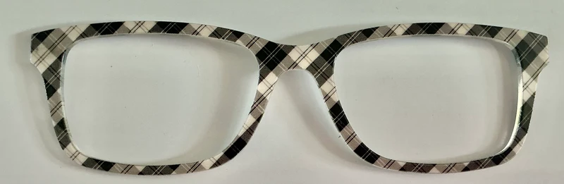 PAIR Otero Topper; gray and white plaid